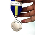Customized Blank Metal 3D Enamel Casting Silver-Plated Sport Souvenir Medallion Silk Screen Printing for Award Commemorative