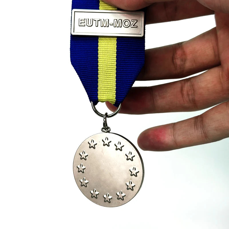 Customized Blank Metal 3D Enamel Casting Silver-Plated Sport Souvenir Medallion Silk Screen Printing for Award Commemorative