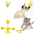 Hot Pet Supplies Cat Interactive Playing Spring Toy Turntable Funny Cat Stick Cat Toys Set