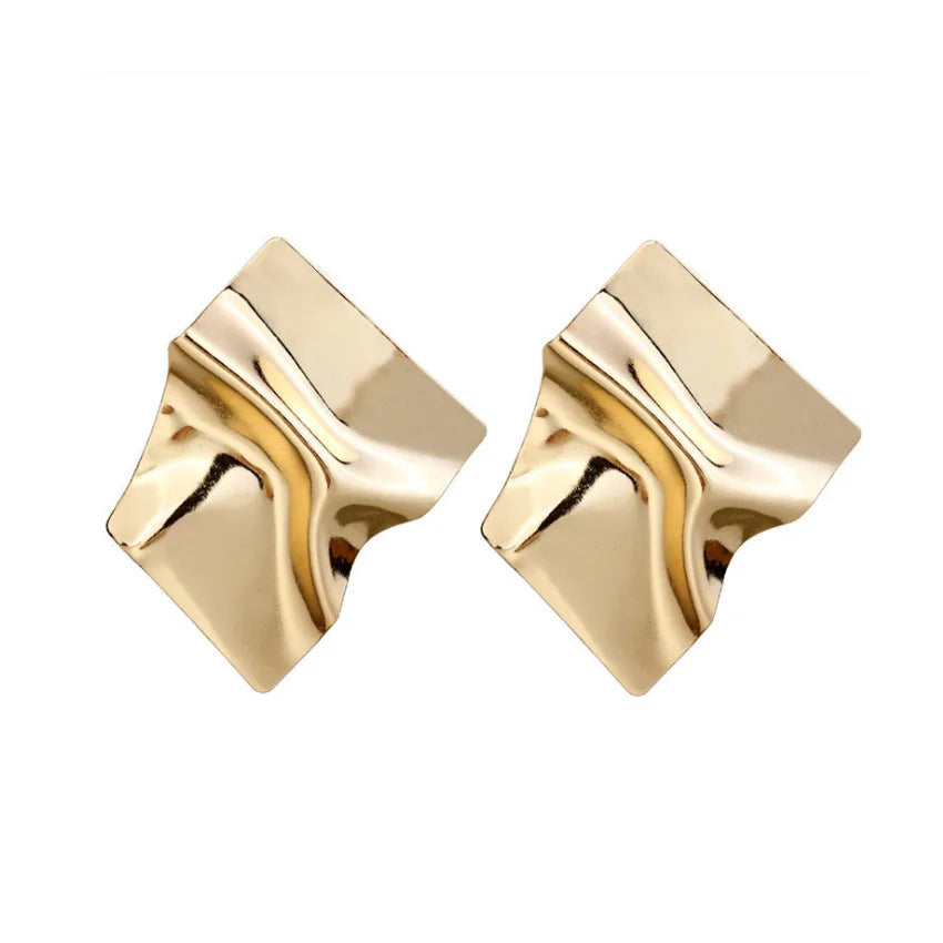 New Creative Fashion Simple Style Earring Irregular Alloy Geometric Stud Earrings Jewelry for Women