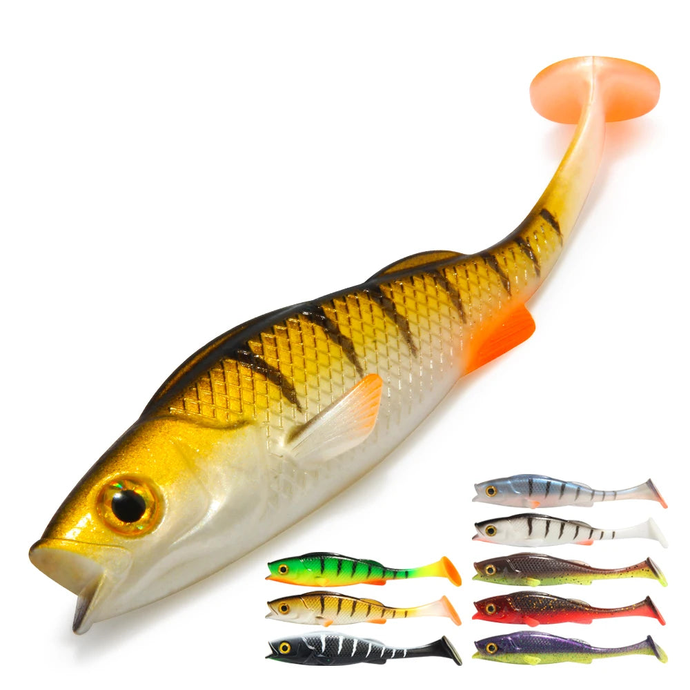 Spinpoler Vigour Perch Soft Fishing Lure 7cm 11cm 14cm Shad UV Active Wobbler Craft Rubber Fish Swimbait for BassPikeZander