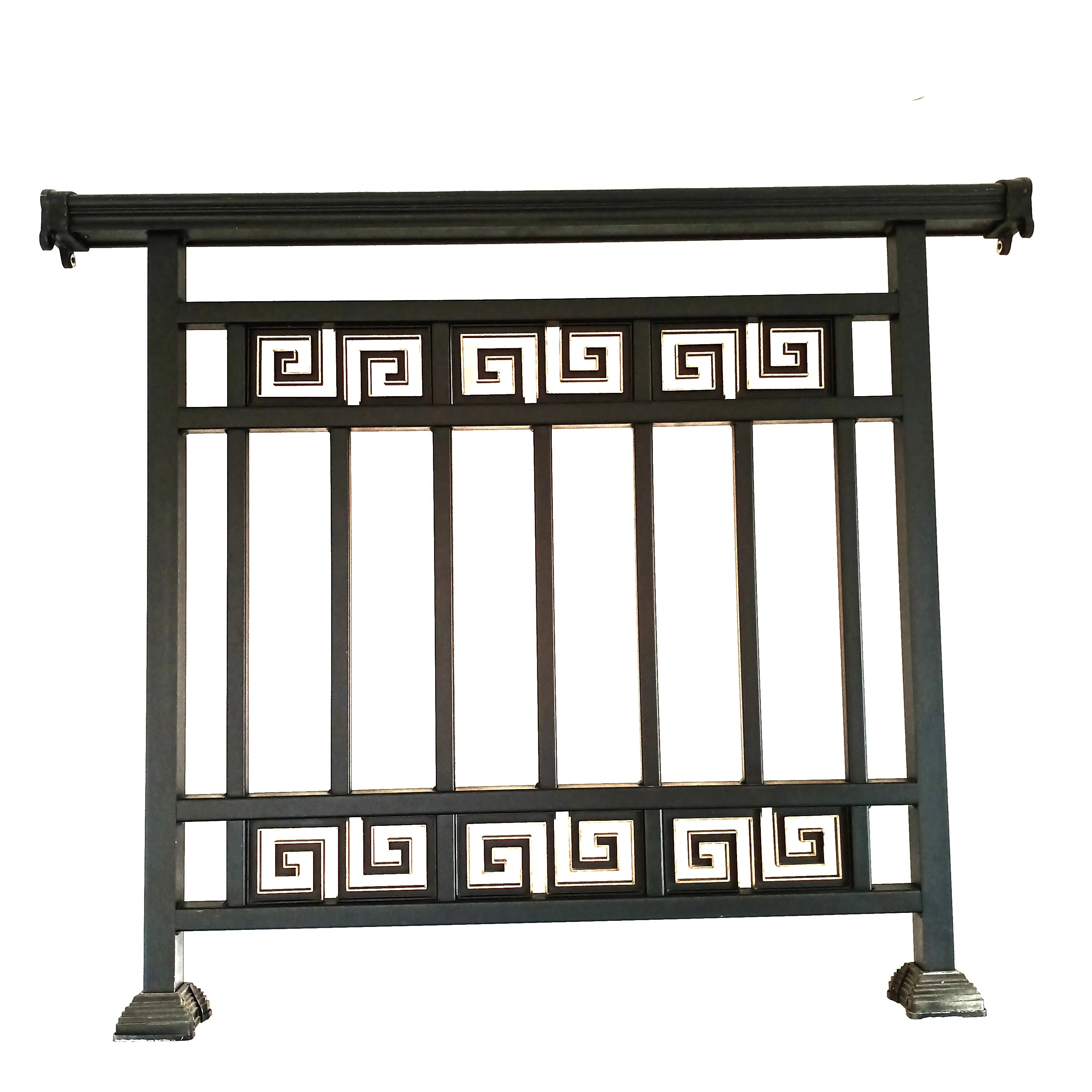 Modern Ornamental Aluminum Fence and Balcony Railing with Lifetime Warranty Customizable Design BH Railing Product BH-F212