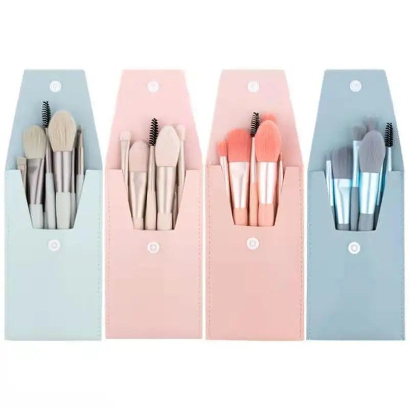 Private Label 8pcs Mini Makeup Brushes Set Cosmetics Powder Eye Shadow Foundation Blush Blending Beauty Tool Make up Eye Brush