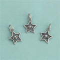 Wholesale Unique 925 Sterling Sliver Star With Eyes Pendant Antique Silver Star Charm for Necklace Bracelet Jewelry Making