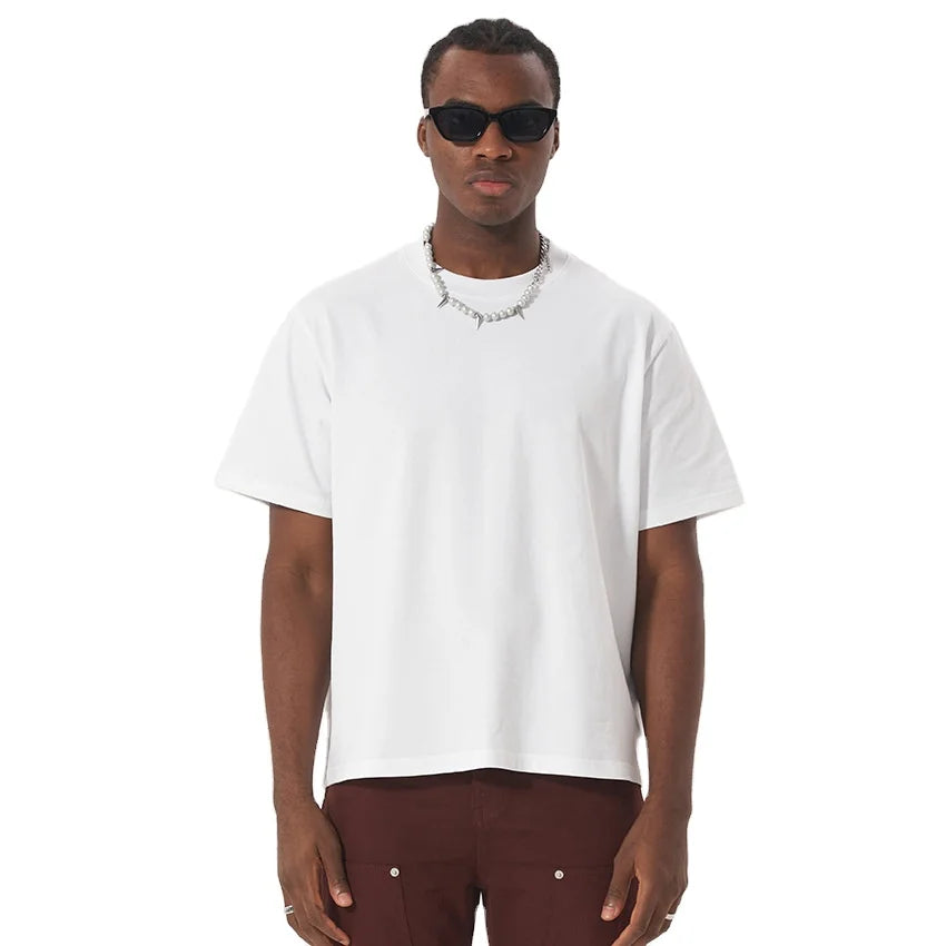 Wholesale Custom Oversize T Shirt Printing 100% Cotton Streetwear Cropped Oversized Tshirt Boxy t Shirt
