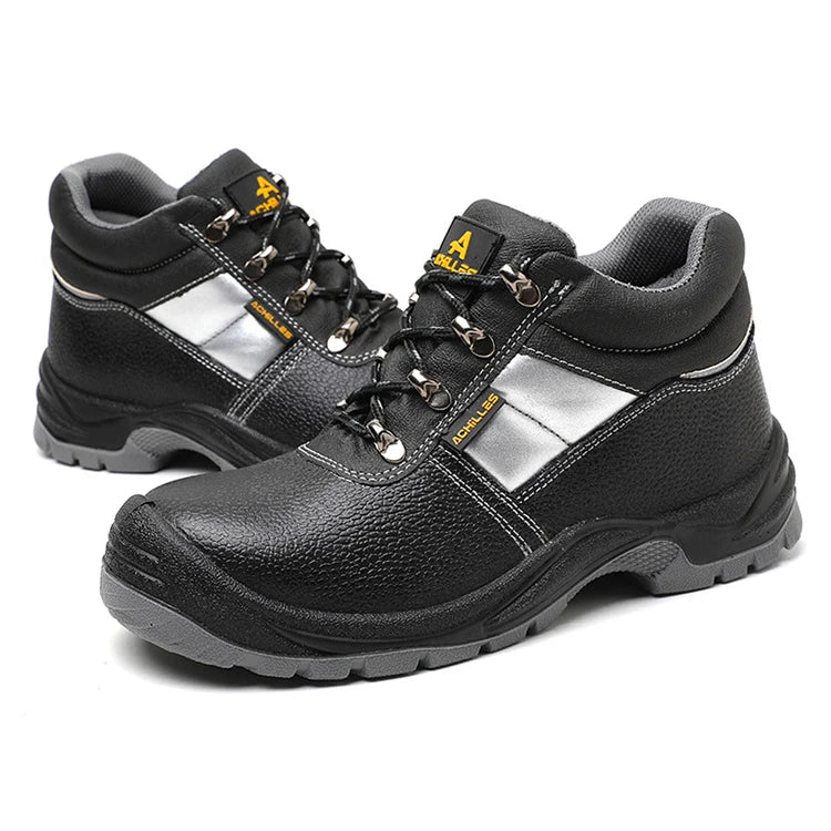 Industrial High-End Genuine Microfiber Leather Mid Cut Work Boots CE S1P S3 Hot Selling Safety Shoes for Men Women
