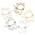 AA00910 Zinc Alloy Stamping Pendants Hollow Metal Cat Charms Diy Necklace Earrings Jewelry Accessories