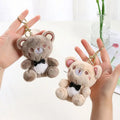 Mini Small Soft Plush Teddy Bear Keychain Valentine's Day Stuffed Animal Toys Dolls Bow Bear Plush Keychains Toys Wedding Decor