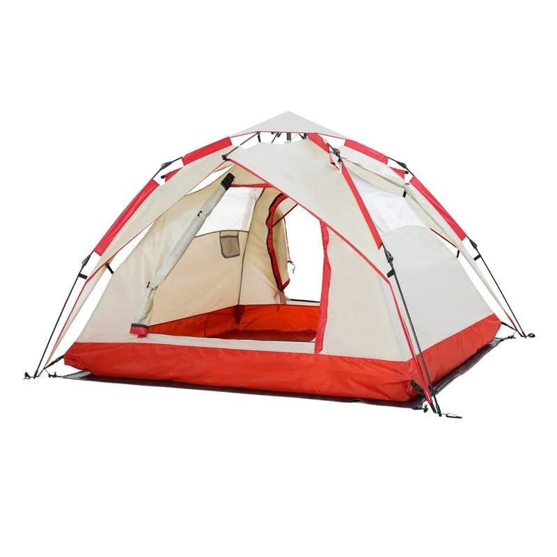 3-4 Persons Outdoor Automatic Camping Tent Hydraulic Quick-opening Double-layer Rainproof Tent Outdoor Tent Teepee Tienda