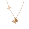 Wholesale Dainty Women Jewelry Necklace Gold Plated Stainless Steel butterfly Pendant Necklaces for Women