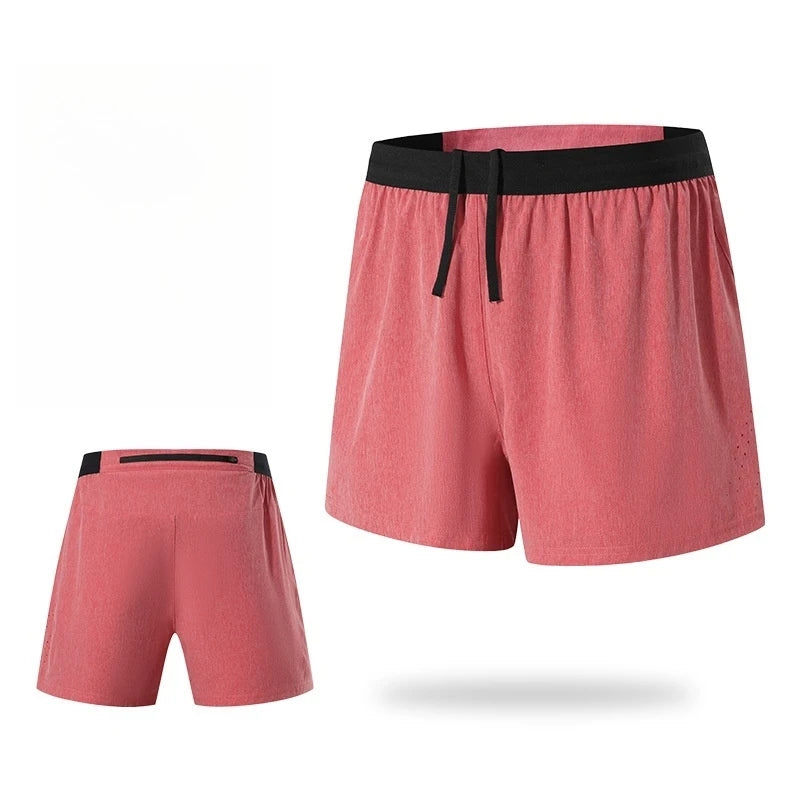 Custom Logo Running Sports Shorts Wholesale Mens 2 in 1 Gym Training Shorts Plus Size Gym Shorts Men Breathable Witn Zip Pockets