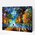 DIY 16 X 20 Inches Street Scenery Impressionism Paint by Numbers Canvas Painting by Numbers Paint Brushes Set for Adults Kids