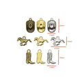 Antique Silver Western Cowboy Charms Pendants Horse Hat Cactus Cowboy Boot Charms