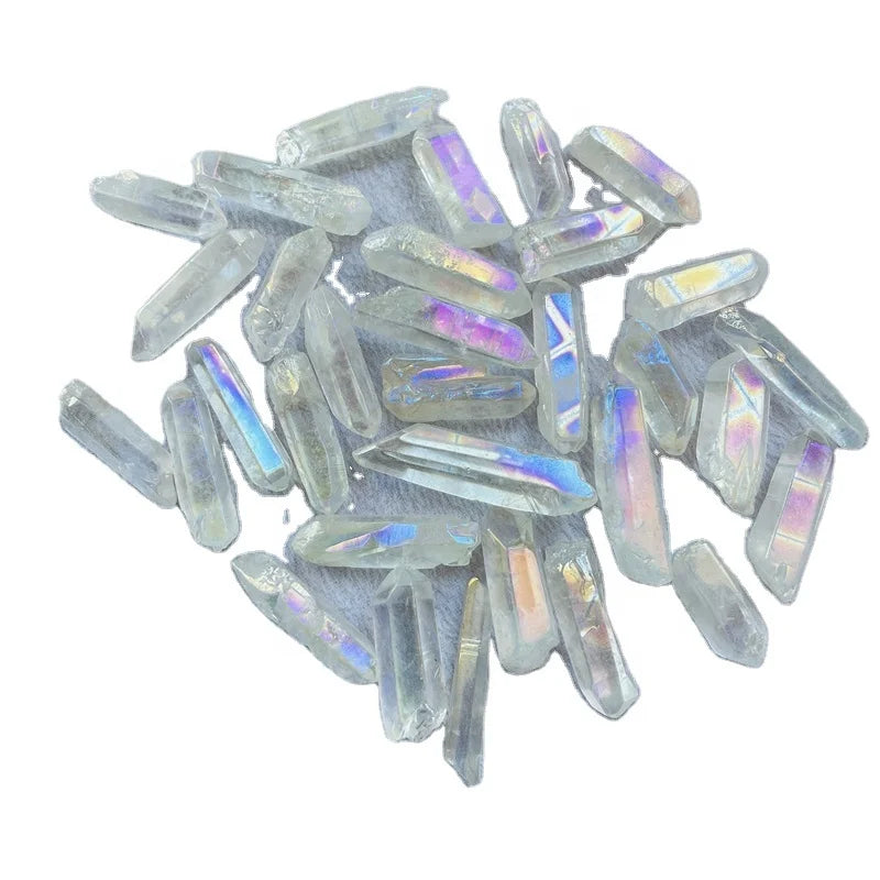 Wholesale Titanium Rainbow Angel Aura Lemuria Quartz Crystals Point