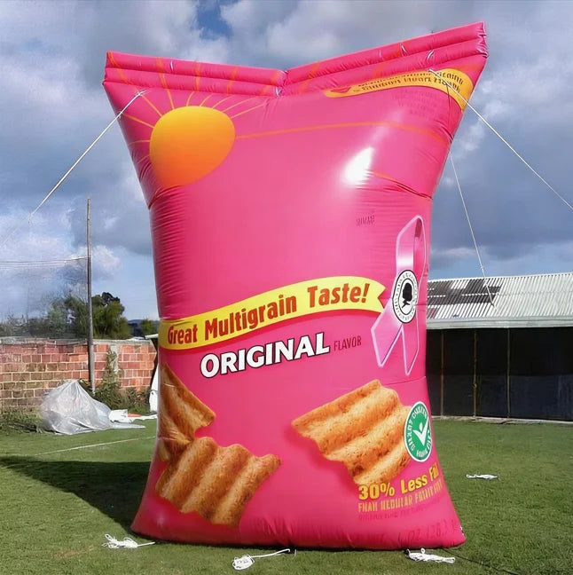Outdoor Decoration Giant Inflatable Advertising Packaging Custom Inflatable Potato Chips Bag Inflatable Milk Bag