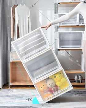 Waterproof PP Plastic Kids Organizer Folding Storage Box-Eco-Friendly for Sundries Underwear & Shoes