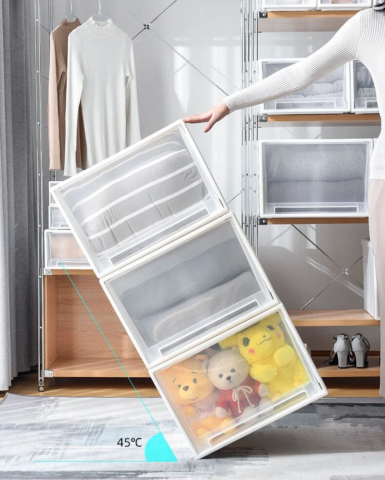 Waterproof PP Plastic Kids Organizer Folding Storage Box-Eco-Friendly for Sundries Underwear & Shoes