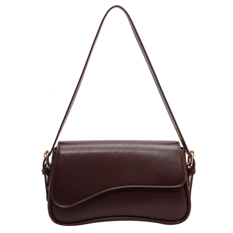 Retro Solid Color Foreign Crossbody Women's Bag 2024 Korean Version Texture Fashion Shoulder Bag Trend Handbag