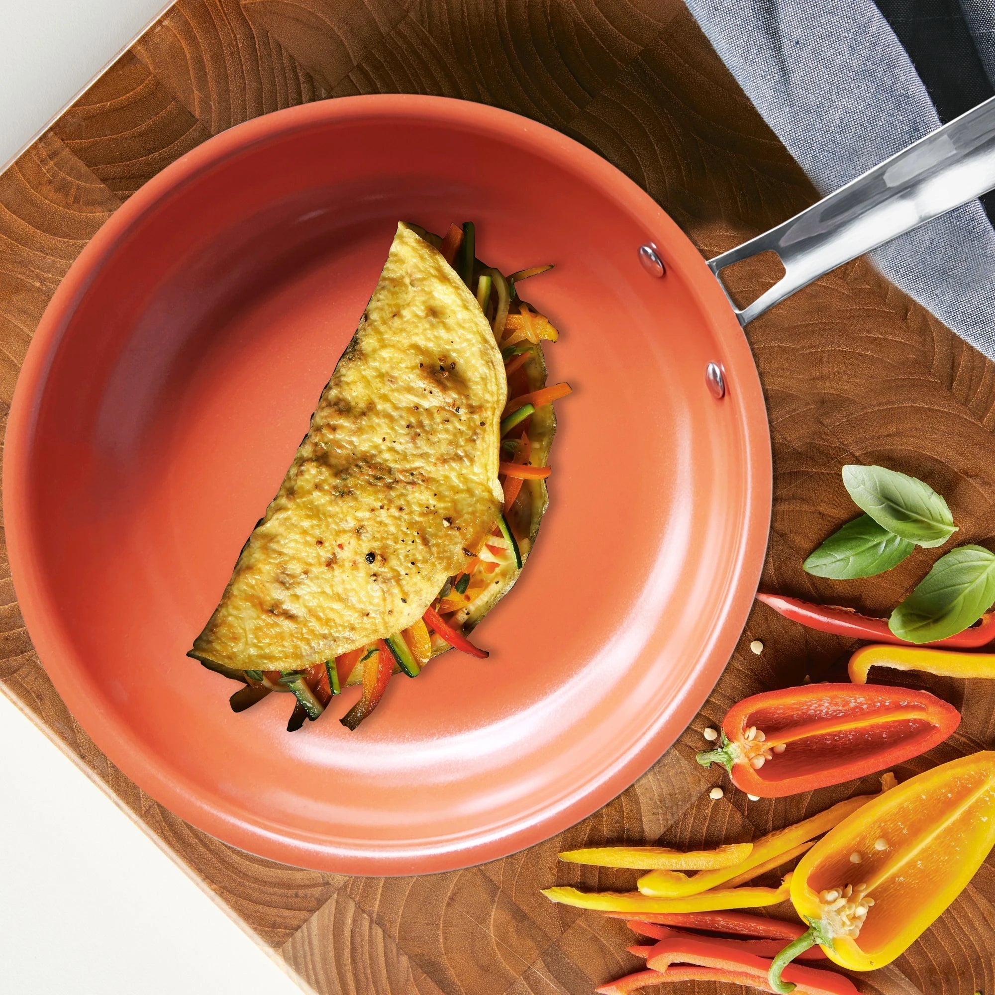 Outdoor Camping Cooking Skillets Stainless Steel Handle Aluminum Fry Pan Easy Clean Non Stick Frying Pan
