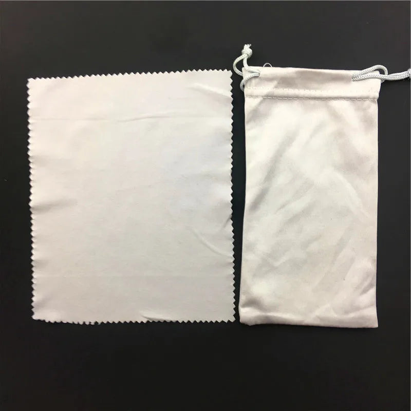 Custom Heat Transfer Printed Microfiber Sunglasses Glasses Pouch Bag Soft Cloth Dustproof Eyewear Accessories Print Logo