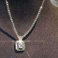 Ruyi DE Color Vvs Diamond Pendant Chain Necklace Big 1.5CTW Fine Jewelry 18K Gold Pendant Chain Necklace
