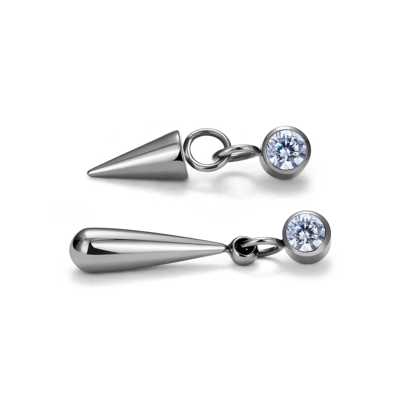 ASTM F136 Titanium Children's Orthodox Labret Piercing Jewelry Gold Multiple Color Cone Dangle Flat Internally Threaded Fashion