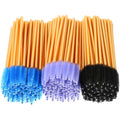 Makeup Cosmetic Eyelash Extension Disposable Mascara Wands Stainless Steel Eyelash Brush Eyebrow Eye Lash Brush Gold Handle