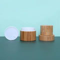 Empty Cosmetic 30g 50g 80g Wood Bamboo Round square PP Plastic Cream Jar