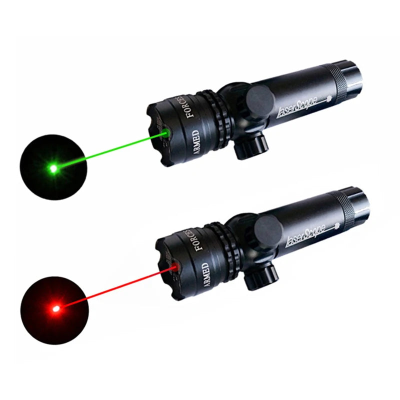 New Tactical Hunting Dual Beams Green Laser Aimer Sight and Red Aiming Laser Scope