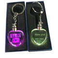 Customized YouTube Play Button Award Keychain Promotional Cute K9 Crystal LED Flash Light 3D Laser Engraved Gift Box
