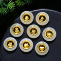 Trendy Chinese Fu Jade Philippines Buddha Money Bag Angel Clover Pixiu Pendant Non Tarnishing 24k Gold Plated Necklace Jewelry