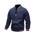 Men Winter Fall Casual Bomber Coat Turtleneck Zipper up  Lightweight Windbreaker Jackets