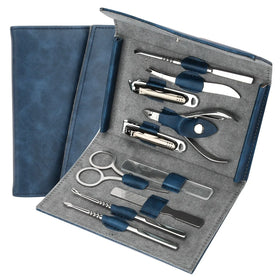Luxury Hot Sale 10PCS Portable Manicure & Pedicure Kit Stainless Steel Grooming Set for Woman Men