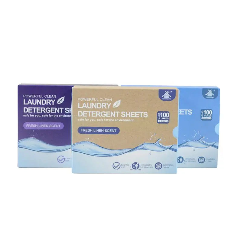 2025 Factory Direct Sale Eco-Friendly Laundry Detergent Sheets Biodegradable Packaging Lavender Lemon Jasmine Hot New Product