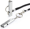 Emergency High Pitch Double Tubes Survival Whistle with Lanyard Keychain Outdoor Camping