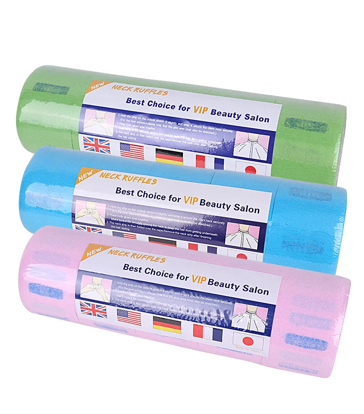 Factory Sale Thick Disposable Neck Paper 80pcs/roll 100pcs/roll Neck Strip for Barbers and Hairdresser Neck Paper Salon Hair Dye