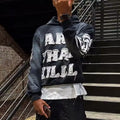 Custom Men's Acid Wash Patch Applique Embroidered Cropped Print Hoodie 100% Cotton Jogging Top Design ODM Supply Autumn Season