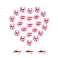 1.5mm~8.5mm Metallic Light Pink Tungsten Slotted Beads Weights for Fly Tying Fly Fishing