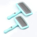 Baoli OEM 120x155mm 58g Large Deshedding Dog Hair Brush Fluffy Fur Than Tangles Long Soft Pin Metal Slicker Pet Brush