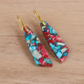 SC New Style Bohemian Geometric Earrings Retro Vintage Earrings Stylish Colorful Natural Stone Earrings for Women