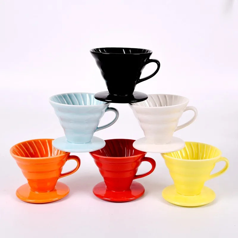 Custom Printed Coffee Filter Pour Over Dripper Ceramic Coffee Dripper Engine  Coffee Filter Cup