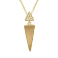 Best Jewelry Retailer's 18K Real Gold Post Diamond Necklace Trendy Long Pendant for Weddings Engagements Anniversaries Parties