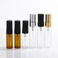 Wholesale Essential Oil Mist Spray Perfume Atomizer Bottle 2ml 3ml 5ml 10ml clear Amber Glass Spray Bottles With Plastic Cap