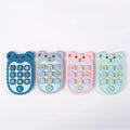 Baby Anti-Chewing Silicone Toy Boilable Oral Stage Teether Cartoon Pattern Manual Simulation Phone Button for Teething Stage