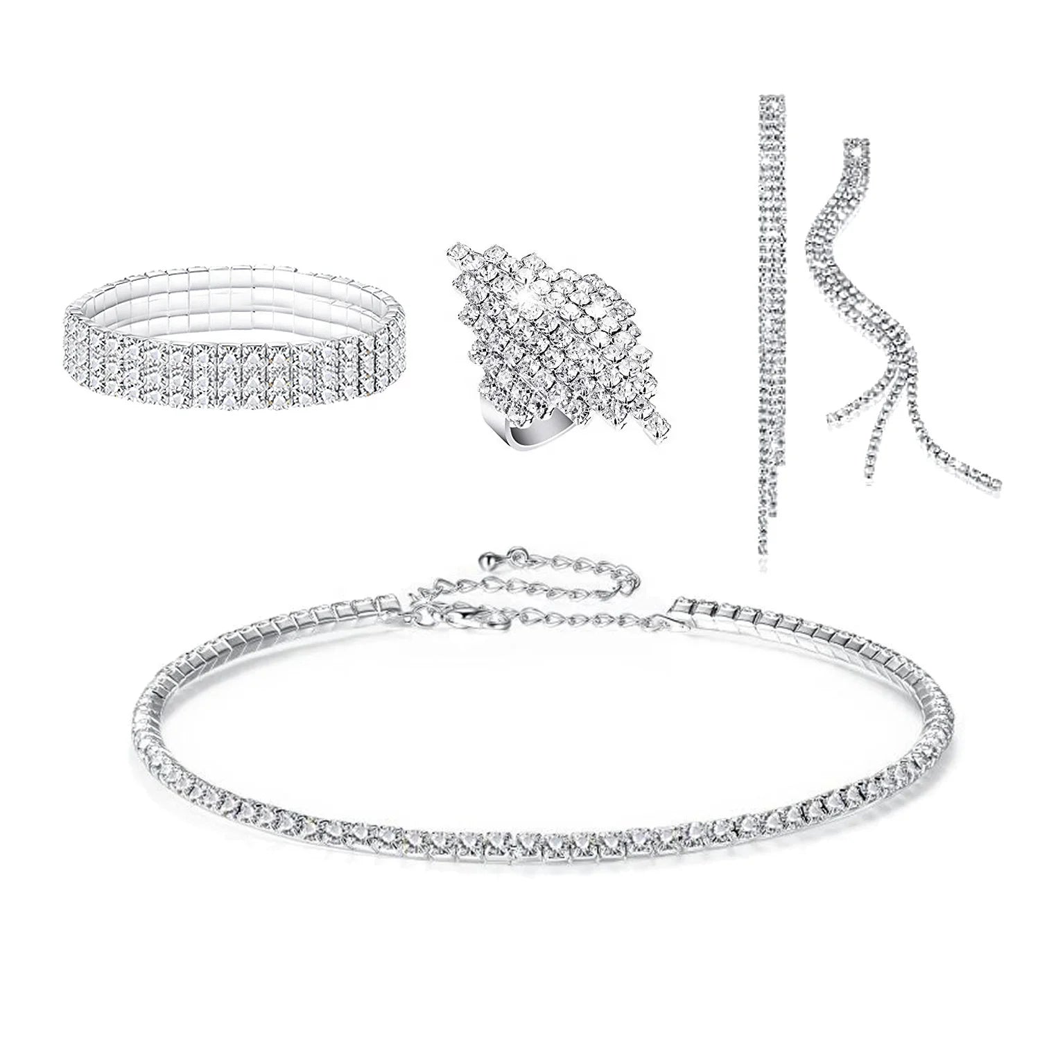 DAIHE Set-3380 European and American Fashion Four-piece Custom Design Wholesale Jewelry Set