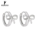 Fine Bow Hoop Earrings for Women Elegant 18K Gold Plated 925 Sterling Silver Designer Earring Custom Jewelry Wholesale