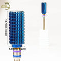 3/32" Long Shank Right Hand Blue 6.0mm Large Big Barrel Professional Carbide Efile Safety Drill Nail Bits with Chamfer