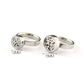 Simple Stainless Steel Aromatherapy Buckle Charm Rings Expanding Fragrance Cotton Sheet Open Ring Perfume Essential Oil Ring