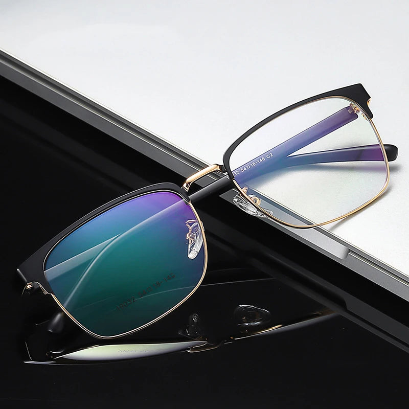 New Fashion Italian Design Metal Glasses Business Full Frame Titanium Optical Eye Glass Frames Eyeframes
