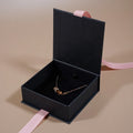 Customized Logo Handmade Luxury Foldable Black Gift Packaging Box Ribbon Bracelets Modern Stylish Jewelry Boxes OEM/ODM